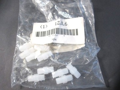 Eldon James (N2NK) 1/8'' x 1/8'' PVDC Threaded Hex Nipple 5ct. - Lot of 2