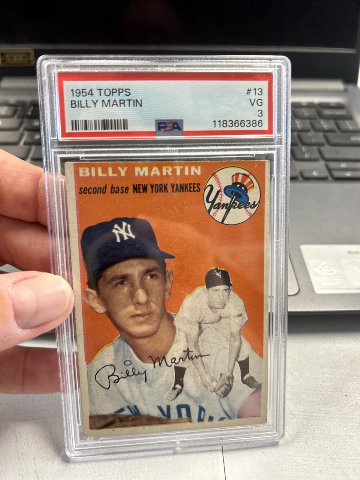 1954 Topps Billy Martin #13 PSA 3