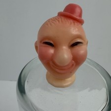 Vintage Clown Doll Head Small Hat Cake Craft Collectible