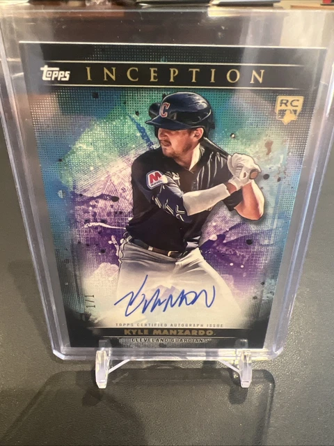 2024 Topps Inception Baseball BRES-KM Kyle Manzardo RC Auto schwarz 1/1