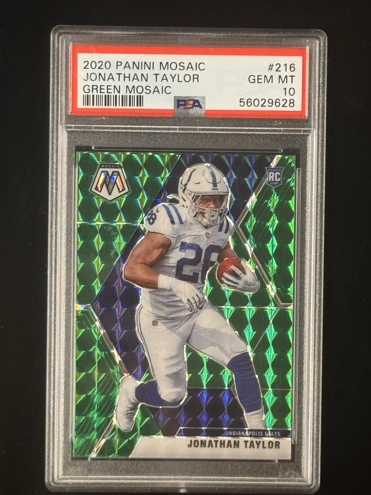 Jonathan Taylor Panini Mosaic #216 Green Mosaic