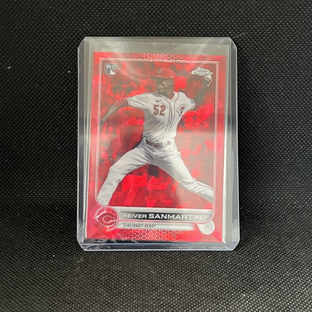 2022 Topps Chrome Sapphire Edition Red /5 Reiver Sanmartin Cincinnati Reds
