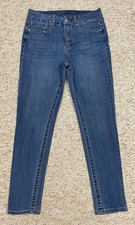Seven7 Jeans Women's sz 10 Tummyless Skinny High Rise Stretch Blue 32x29 
