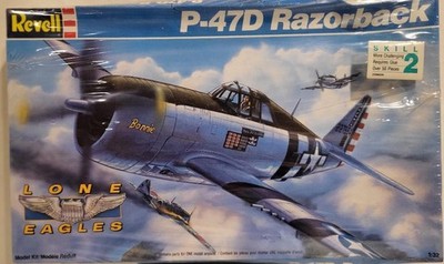 Vintage Revell P-47D Razorback ''Lone Eagles'' 1/32 Scale # 4554 (New-Sealed)