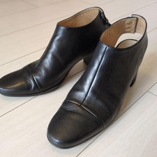 Ann Demeulemeester Leather Short Boots Black Size 40
