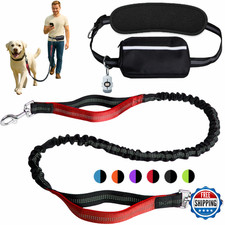 BJDQHKJ Hands-Free Dog Leash for Dogs up to 130 lbs Heavy-Duty, Shock-Absorbin