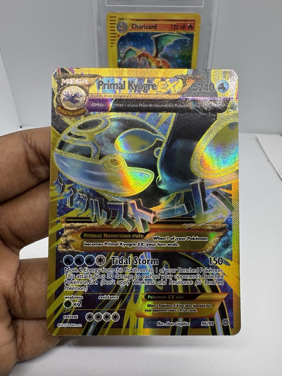 ポケモンカードゲンシカイオーガEX 英語 96/98 Primal Kyogre Primal Kyogre EX 96/98 Ultra Rare Full Art XY Ancient Origin