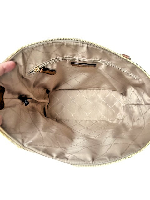 Michael Kors Charlotte Large Top Zip Tote Vanilla Signature Shoulder Bag thumbnail 7