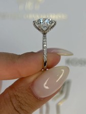 4.50Ct Round Cut 950 Platinum Lab Grown Diamond/CVD Women's Engagement Ring