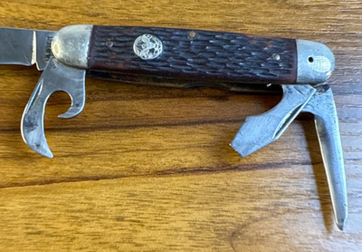 WWII Ulster USA Officer Pocket Knife – 4-Blade Military Scout