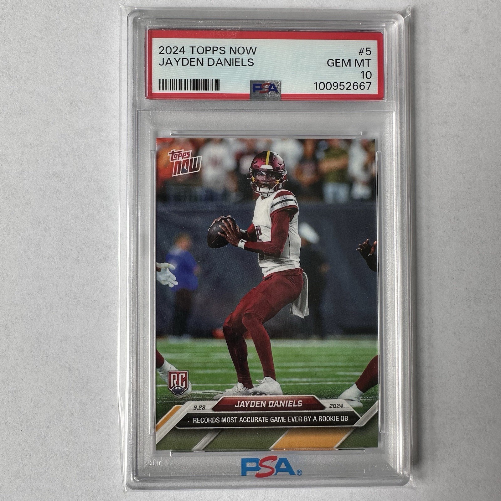 Jayden Daniels Topps Now #5 Base
