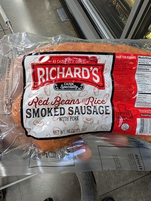 Richard's Red Beans & Rice Sausage 16 Oz (4 Pack)