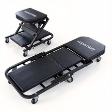 Superokay 2-In-1 Folding Creeper Seat 36-Inch Professional Mechanic Cart 6