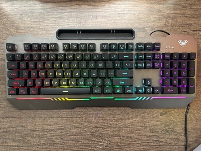 AULA Keyboard, T102 104 Keys Gaming Keyboard  with RGB Backlit Nu