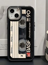 Retro 80s Cassette Tape iPhone 17 16 15 14 13 12 Case   Vintage Music Style Shoc