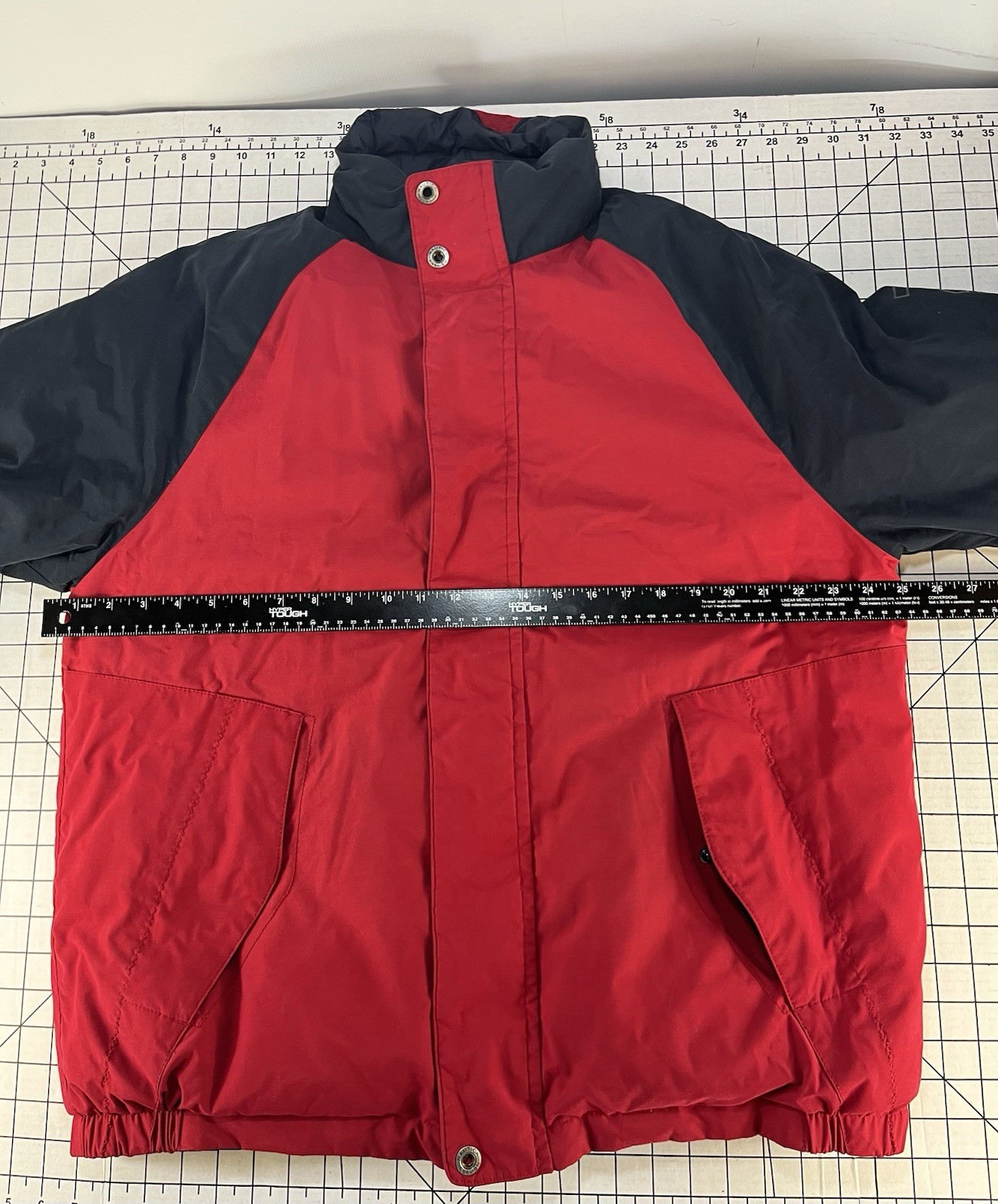Vintage NAUTICA Puffer Jacket Duck Down Reversible Mens L Coat 90s Y2K Bubble image 9