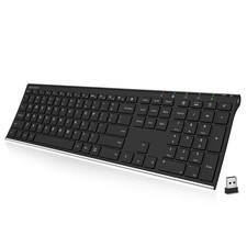 2.4G Full Size Wireless Keyboard with Numeric Keypad for PC Laptop Smart TV