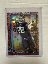 2025 Topps Chrome Jeffery Simmons Football Leather Refractor #289 SP Titans