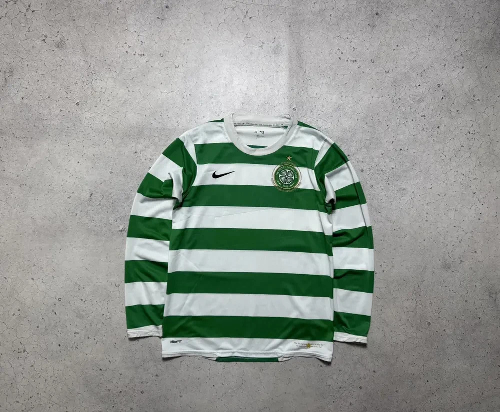Nike FC Celtic 2007/2008 Vintage Soccer Jersey Long Sleeve Football