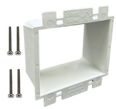 iMBAPrice 2-Gang Electrical Box Extender BE2, Non-Metallic Outlet Box Extender U
