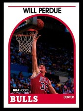 1989-90 NBA HOOPS RC #259 WILL PERDUE ROOKIE CARD - CHICAGO BULLS - *01. rookie card picture