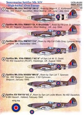 Print Scale Decals 1/48 SUPERMARINE SPITFIRE Mk.XIV High Backs Over Europe Pt 1
