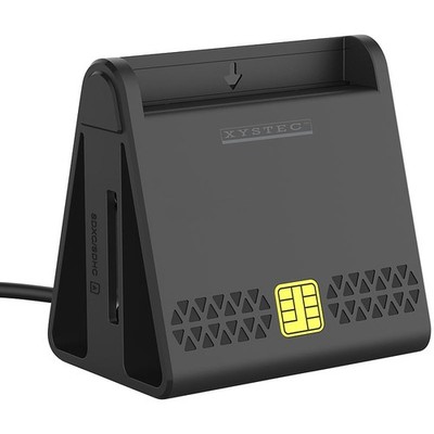 Xystec USB-Chipkartenleser für Smart-, SIM- und Speicher-Karten, HBCI-fähig