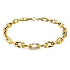 Unisex 316L Stainless Steel Heavy Thick Big Links Chain Choker Necklace