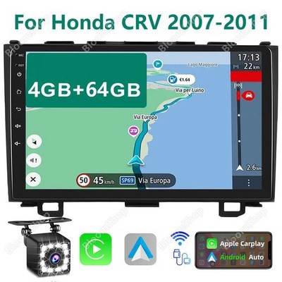 For Honda CRV 2007-2011 Android 15 Apple Carplay Car Stereo Radio GPS WIFI 64GB
