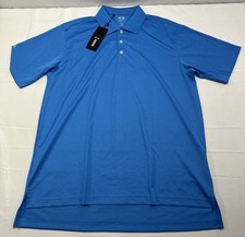 NWT ADIDAS Mens Large Climalite Shock Blue Performance Polo Athletic Golf Shirt