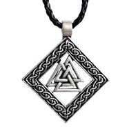 Valknut AnhäNger Rune Ingwaz Halskette Keltischer Knoten Nordisch Wikinger Le...