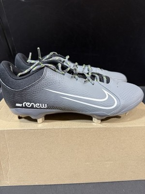 NEW! Nike Hyperdiamond 4 Pro Softball Cleats Gray Black Renew Women's Size 9.5