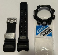 Casio STRAP GWG-1000-1A Resin Rubber Band AND BEZEL COMBO BLACK GWG-1000