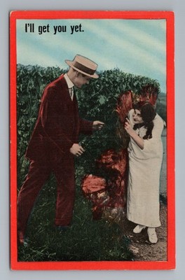 Ill Get You Yet Vintage Postcard