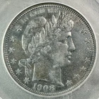1908 D Barber Half Dollar - Looks AU - Rich Dark Toning - In a Sealed Slab