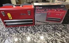 Sears Craftsman Red Tool Box 2 Drawer Steel Power Tool Portable Chest 65331 Vntg Sears Craftsman Red Tool Box 2 Drawer Steel Power Tool Portable Chest 65331 Vntg