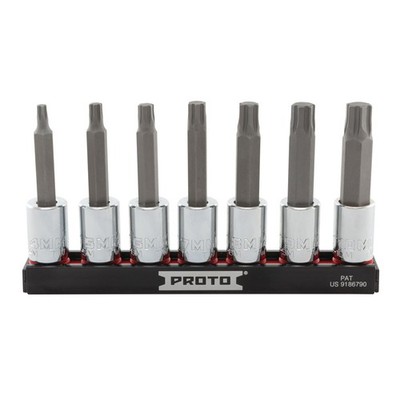 Proto J4990R7MM 7 Piece 3/8'' Drive Advanced Hex Bit Socket Set - MM