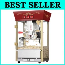 Antique Style 8oz Popcorn Machine - Stainless Steel Kettle