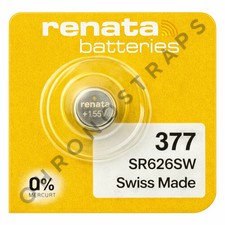 Renata Premium 377 / SR626SW Swiss Made Silver Oxide Watch Battery