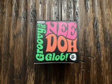 NIB Nee Doh Groovy Glob Squeezable Stress Relief Ball Blue Fidget New