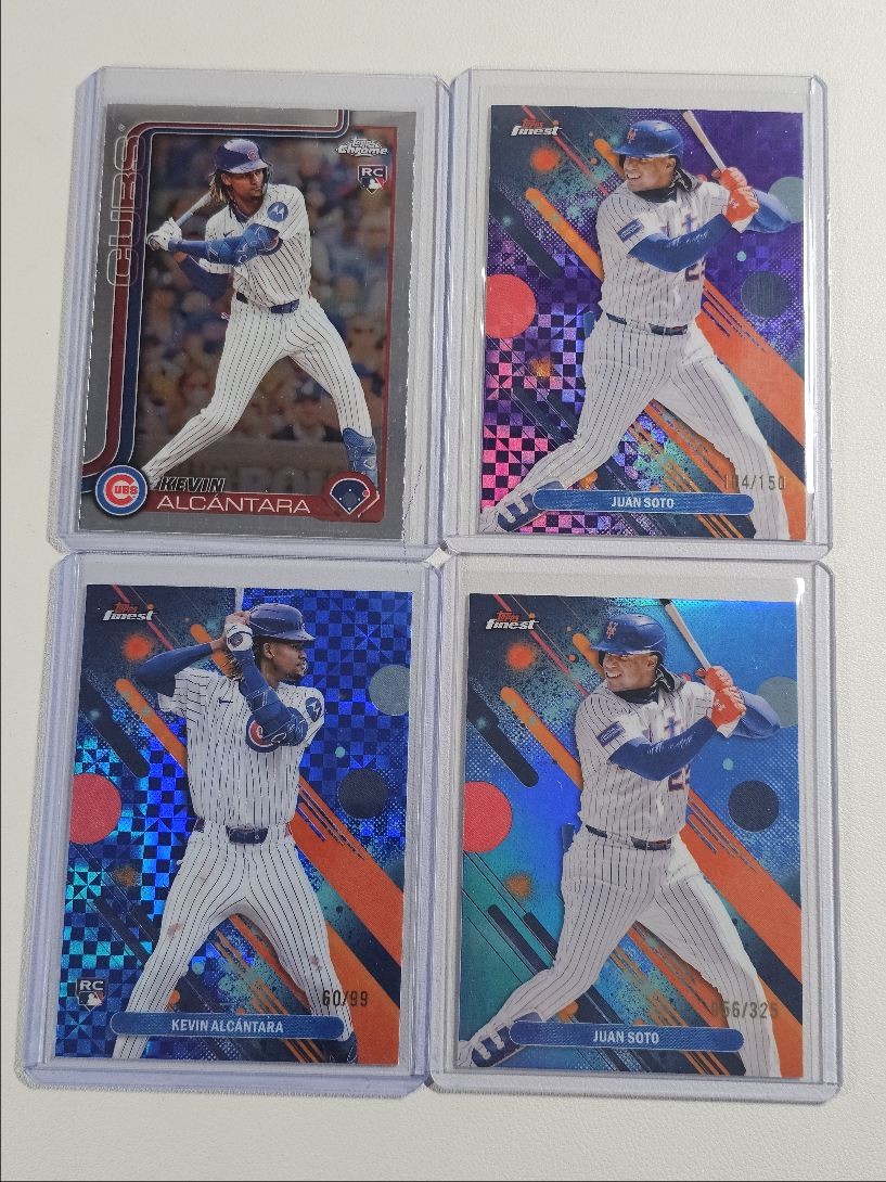 [4] KEVIN ALCANTARA SOTO 2025 TOPPS FINEST COMMON BLUE X-FRACTOR /99 Q6740