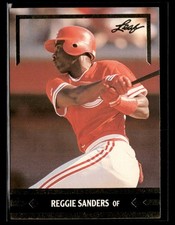 1991 Leaf Reggie Sanders #BC10 Gold Rookies