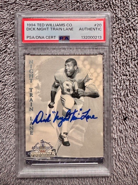 Dick “Night Train” Lane Signed 1994 Ted Williams Co. Card PSA/DNA NFL HOF