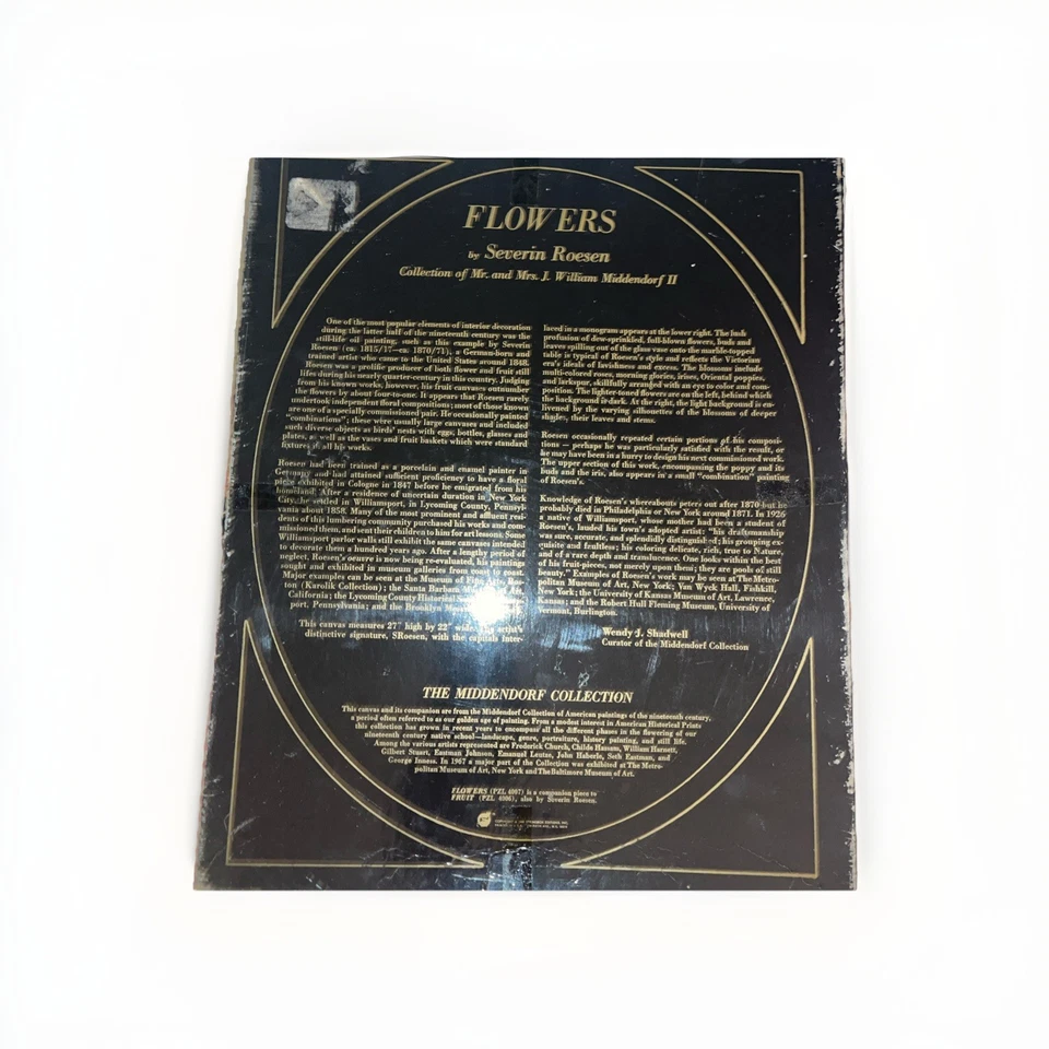 Vintage Springbok FLOWERS by Severin Roesen Jigsaw Puzzle 1968 Complete 500pcs - Image 3 of 3