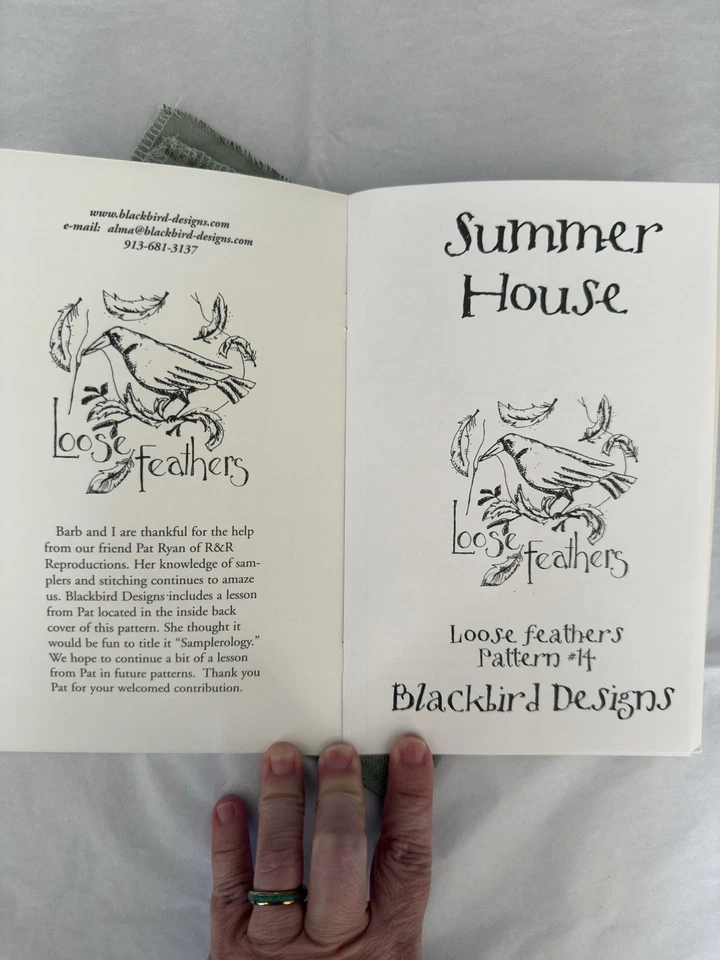 Blackbird Designs Cross Stitch Pattern #14 SUMMER HOUSE and Fabric - Image 3 of 4