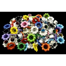 100pcs Aluminium Mixed Colors Flowers Eyelet Scrapbooking Card Hole LeatherCraf