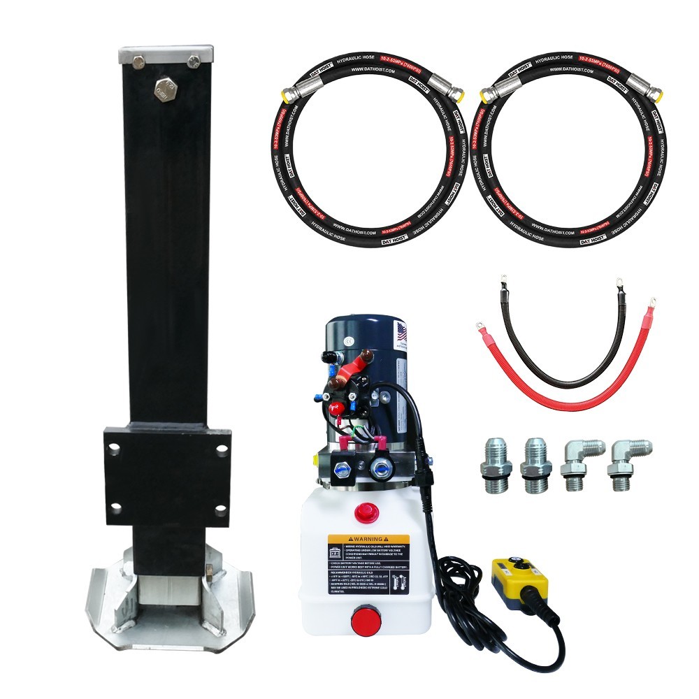 12,000 lb Bolt-On Hydraulic Trailer Jack Kit with Power Unit