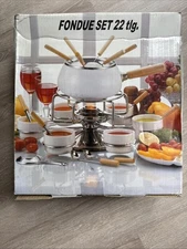Fondue Set with Pot and Six Cups and Forks