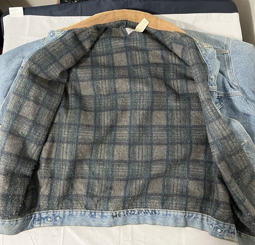 Vintage Carhartt Denim Chore Jacket Blanket Lined Barn Coat Size 3XL USA Made by Carhartt, Size 3XL, $119.9 - Photo 4