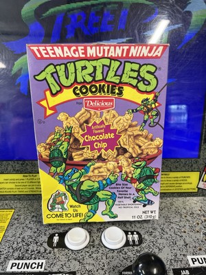 Vintage 1989 TMNT Teenage Mutant Ninja Turtles Delicious Cookies BOX ONLY